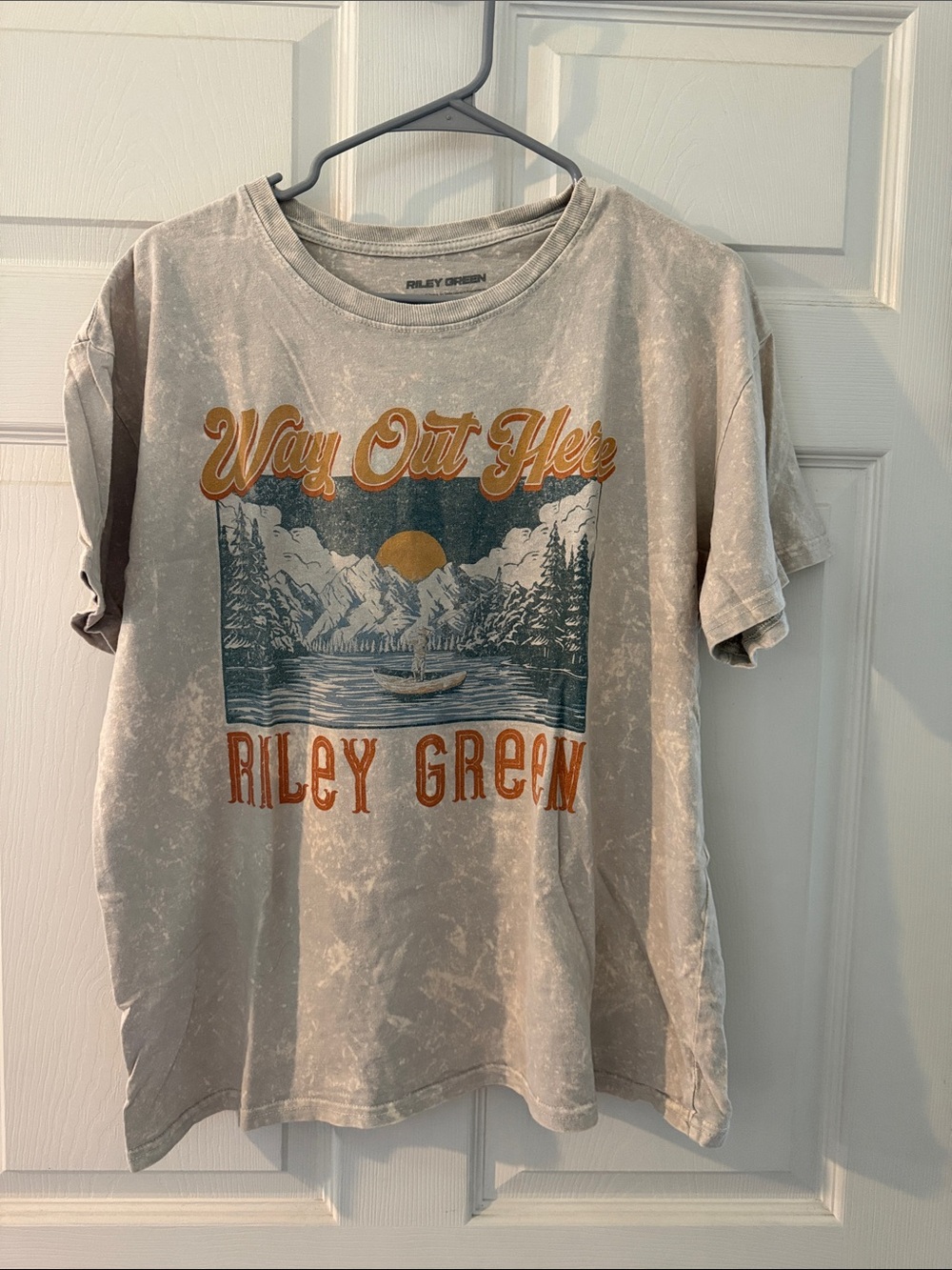 Way Out Here Graphic Tee - Beige Mineral Wash